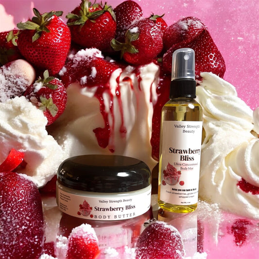 Strawberry Pound Cake Body Butter & Body Mist – Sweet Holiday Gourmet Duo