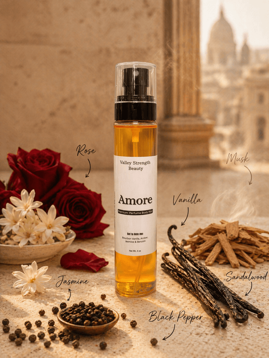 AMORE – Perfume Body Spray - Body Mist - Valley Strength Beauty