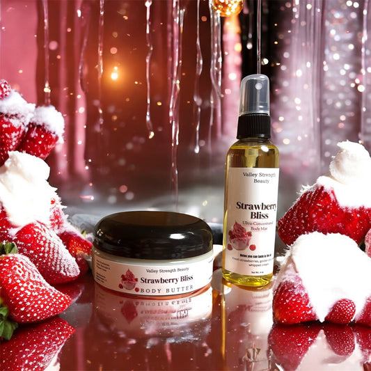 Strawberry Pound Cake Body Butter & Body Mist – Sweet Holiday Gourmet Duo