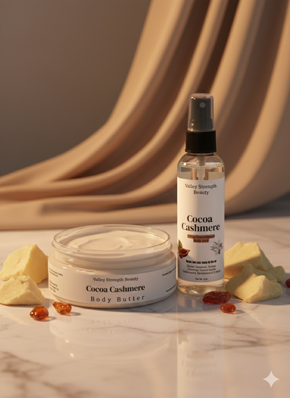 Cocoa Cashmere Luxury Body Butter & Body Mist – Gourmet Collection