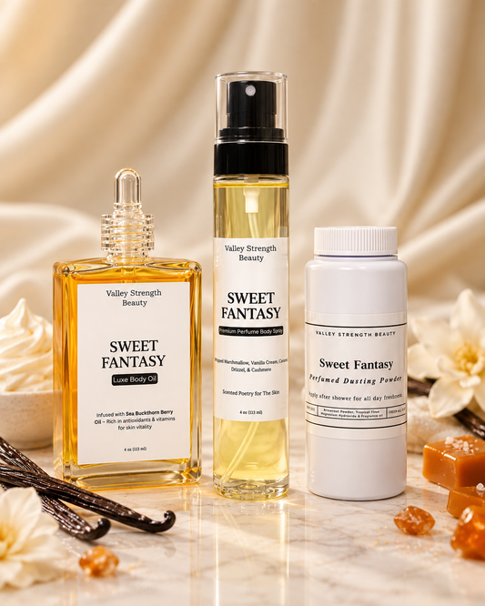 SWEET FANTASY three-piece marshmallow fragrance layering set