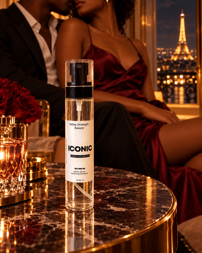 ICONIC luxury amber fragrance body spray by Valley Strength Beauty
